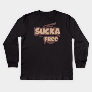 Sucka Free // Vintage Kids Long Sleeve T-Shirt